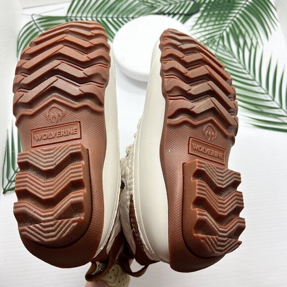 Wolverine Heritage White Torrent Quilted Round Toe Lace Up Duck Boots Size 9M - Picture 10 of 11